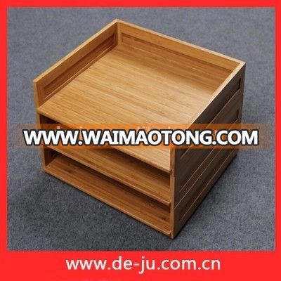 Three Layer Cooking Tools Bamboo Storage Cabinet