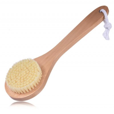 Customized logo laser wooden Body wash brush